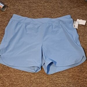 Lands' End Women's Athletic Shorts in Sky Blue